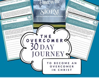 Christian Anxiety Relief Scripture Prayer Journal 30-Day Devotional for Overcoming Anxiety Bible Verse Study Printable Reflection Journal