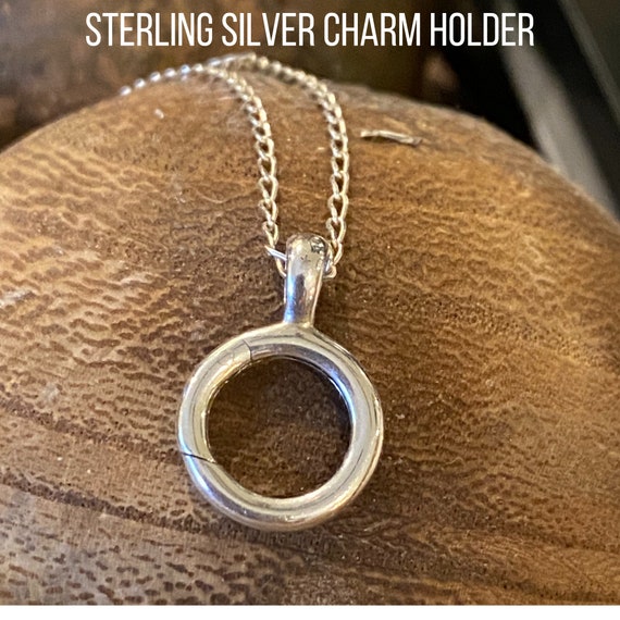 Charm Holder Pendant Hinged Circle 