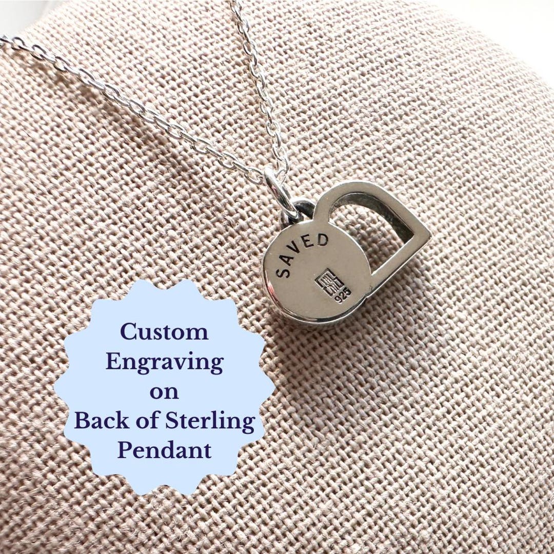 Engraved empty tomb necklace sterling christian pendant open tomb