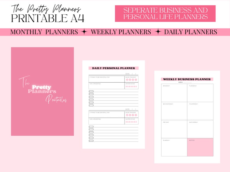 The Pretty Planners Printables A4 Printable Planners - Etsy
