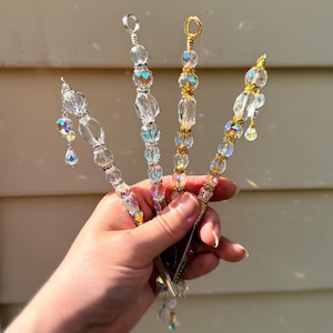 crystal cigarette holder Point | Rose Quartz, Aventurine, Opalite cut crystal Impressed Hawkes Sterling Brilliant cut crystal Holds cigarillos Vintage Heavy Crystal Cigarette Holder