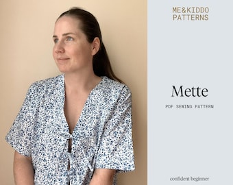 Mette Top, Womens top PDF sewing pattern