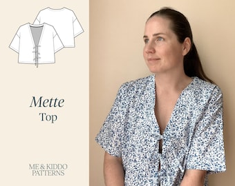 Mette Top, Womens top PDF sewing pattern