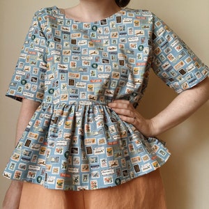 JASMIN BlouseDress, PDF sewing pattern, Smock dress, Gathered blouse, gathered dress image 8