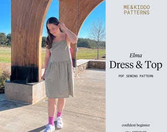 Elma Dress & Top PDF Sewing Pattern: Women's Loose Fit (XS-4XL) Digital Download