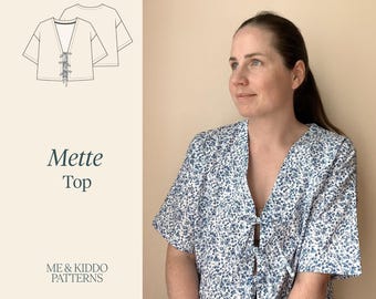 Mette Top, Womens top PDF sewing pattern