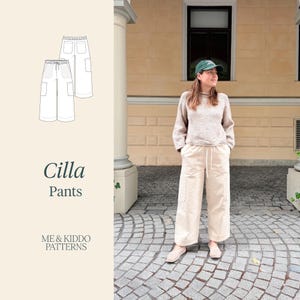 Cilla Pants, PDF sewing pattern, Adventurous Beginner