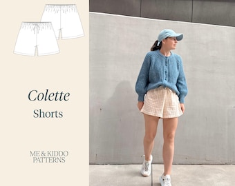 Colette Shorts PDF Sewing Pattern: Beginner Women's Lounge Shorts with Pockets (Size Inclusive)
