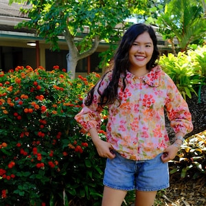 Daisy Shirt or Dress PDF Sewing Pattern – Size Inclusive – Balloon Sleeve & Ruffle Collar – Intermediate Sewing