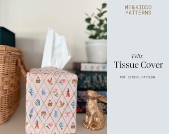 Felix Tissue Box Cover, wzór do szycia w formacie PDF