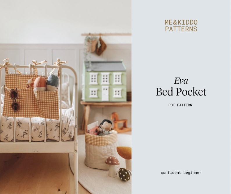 DIY Crib Organizer Sewing Pattern: EVA Bed Pocket (PDF Pattern) image 1