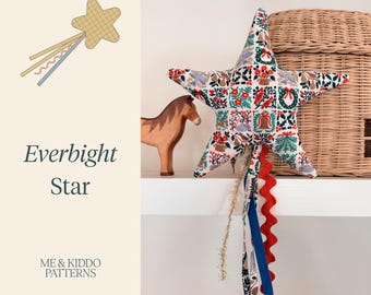 Everbright star, Christmas tree star DIY, PDF Sewing pattern