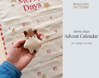 Merry Days - DIY Advent Calendar Sewing Pattern – Christmas Countdown with Pockets (PDF Pattern)