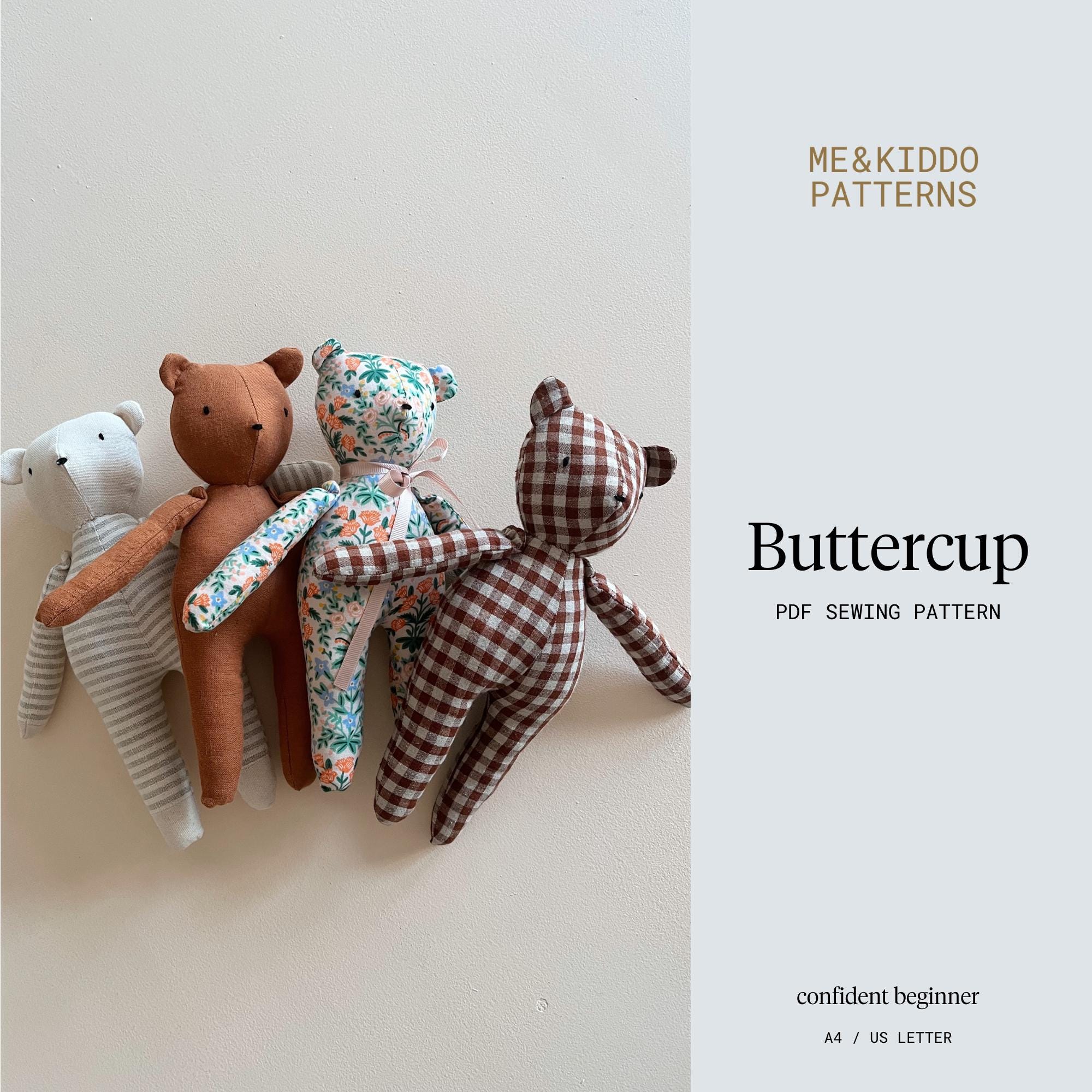 バターカップベア – PDF ぬいぐるみ縫製パターン - Etsy 日本