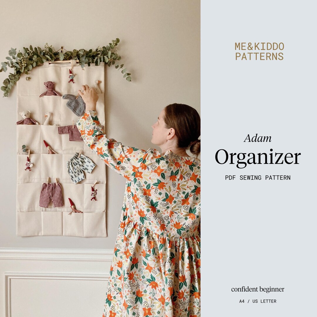 DIY Wall Organizer Sewing Pattern – PDF Advent Calendar With 24 Pockets ...