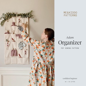 Patron de couture DIY pour organiseur mural - Calendrier de l'Avent PDF avec 24 poches