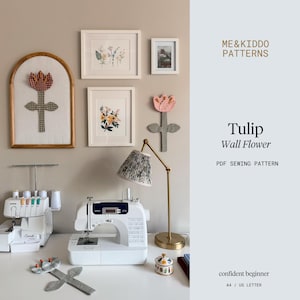 Tulip wall flower, PDF Sewing pattern
