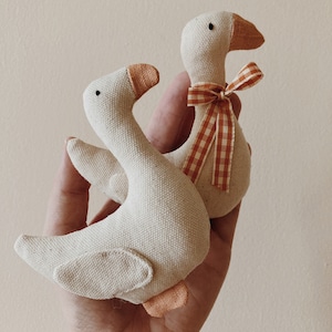 GAVIN & GAIA Goose and Swan PDF sewing pattern, Toy pattern, Linen ornament
