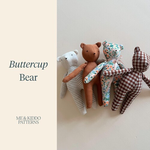 Buttercup Bear – PDF Soft Toy Sewing Pattern