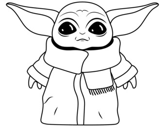 Yoda Coloring Page With Photos Etsy