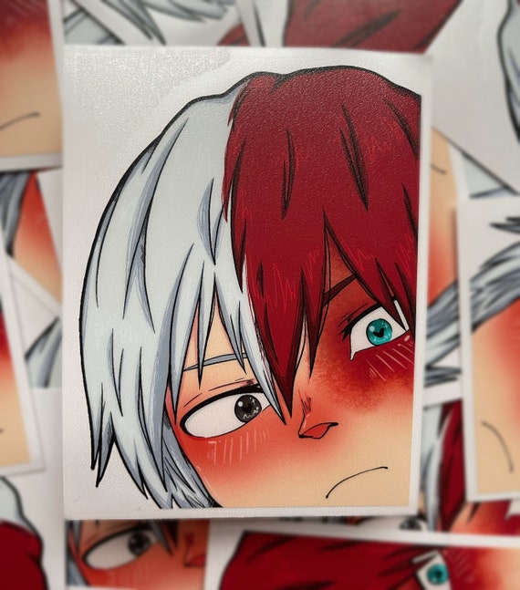 Blushing Todoroki/mha/todoroki/anime Sticker/car Decal/bumper Etsy