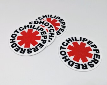 Red Hot Chili Peppers - Coaster Set - RHCP - Homemade/3D-printed from sustainable and biodegradable hard plastics