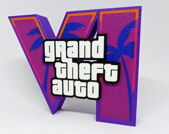 Grand Theft Auto 6 Excitement Unleashed: 3D Printed Sign for True Fans!