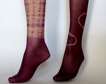 B-WARE Strumpfhose Batik lila