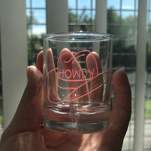 Western Cowboy Hat Howdy Shot Glass. Sorority Birthday - Etsy