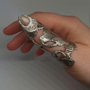 CUSTOM ARMOUR moulded 925 silver full finger jewellery