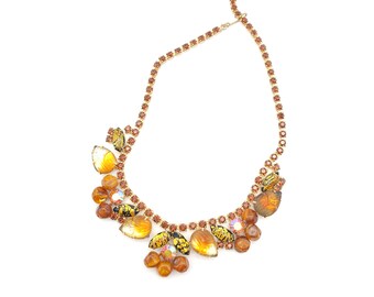 Vintage Weiss Signed Art Glass Necklace Very Rare