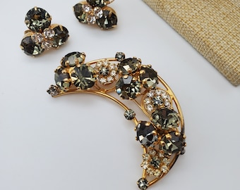 Vintage Hattie Carnegie signierte Brosche und Ohrringe Set