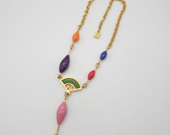 Vintage Karl Lagerfeld Enamel Necklace