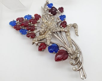 Vintage Reinad Signed Fruit Salad Brooch
