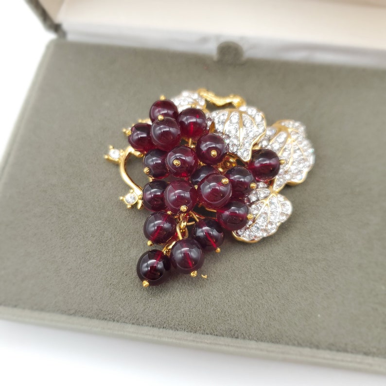 Signed Nolan Miller Grape Brooch Collectable - Etsy