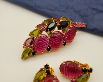 Vintage Juliana D&E Brooch and Earrings Set