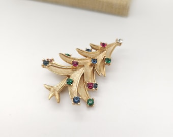 Vintage Trifari 1960s Christmas Tree Brooch