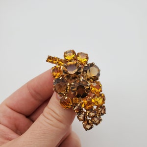 Vintage Czechoslovakia Rhinestone Brooch Unsigned