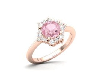 Maurya Prong-Set Solitaire Pink Amethyst Pink Sky Engagement Ring