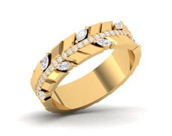 Maurya Millennial Marquise Diamond Half Eternity Stapelbares Band