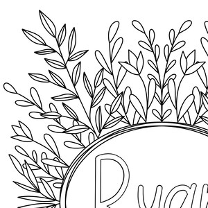 Custom Name Coloring Page, Personalized Name Printable Coloring Page, Hand-lettered Name ...