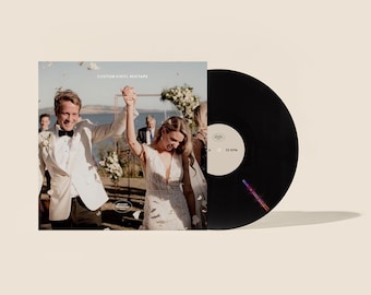 Benutzerdefiniertes Vinyl-Mixtape 12" Schallplatte • Ihr eigenes Fotobild • Hochzeit • Jahrestag • Geburtstag • Einzigartige Playlist • Geschenk • Lieder