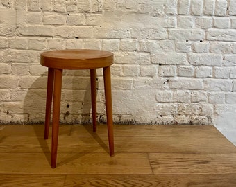 Baumann stool mid-century French farmhouse vintage MCM old side table