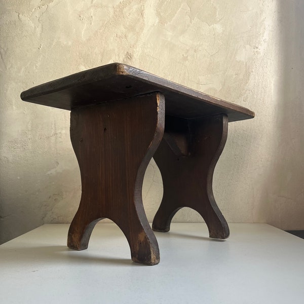 Tabouret français ferme vintage stand affichage table appoint ancien bois