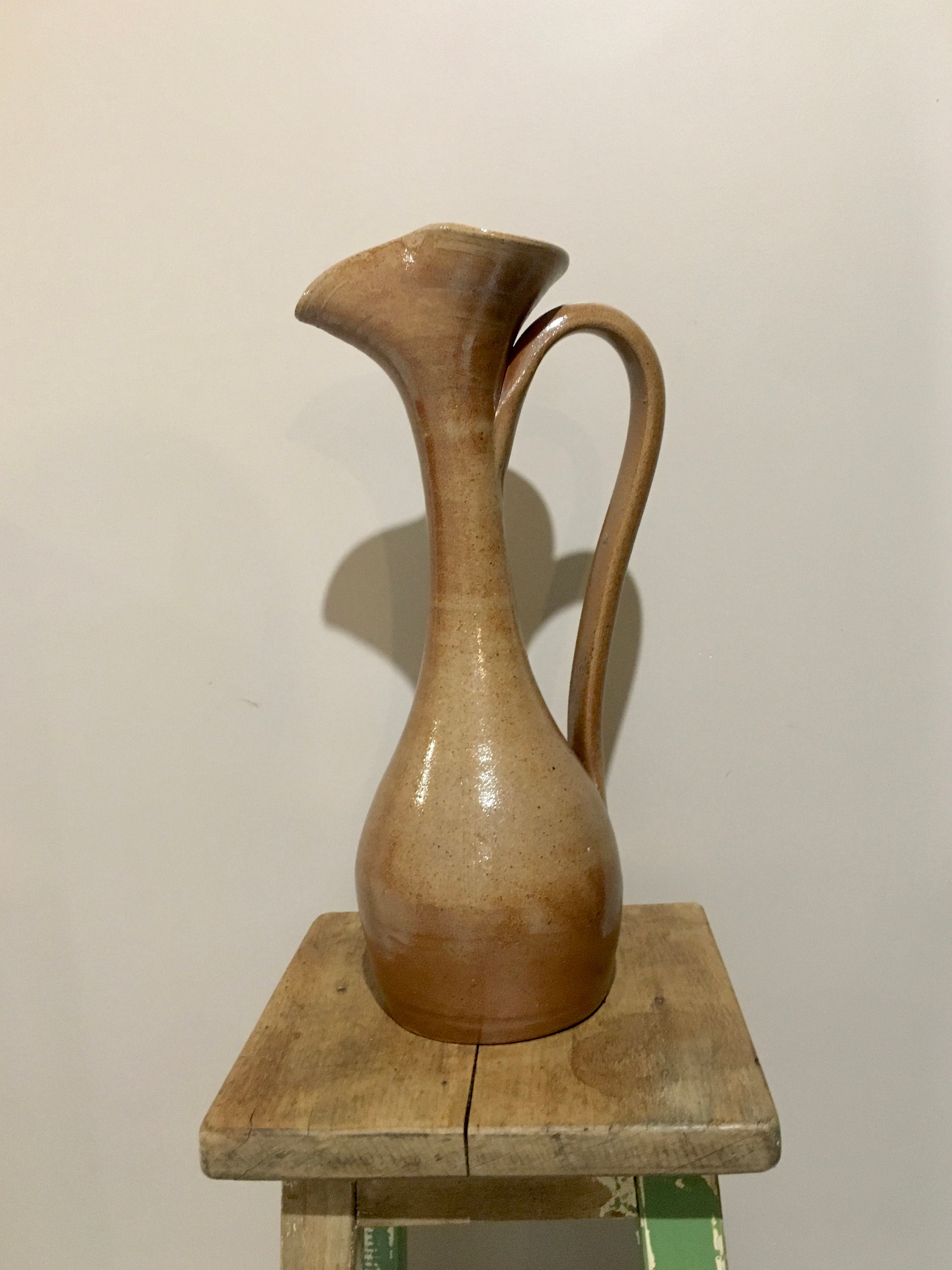 xxl Ancienne Poterie Grès Cruche Ancienne Céramique Français Vintage