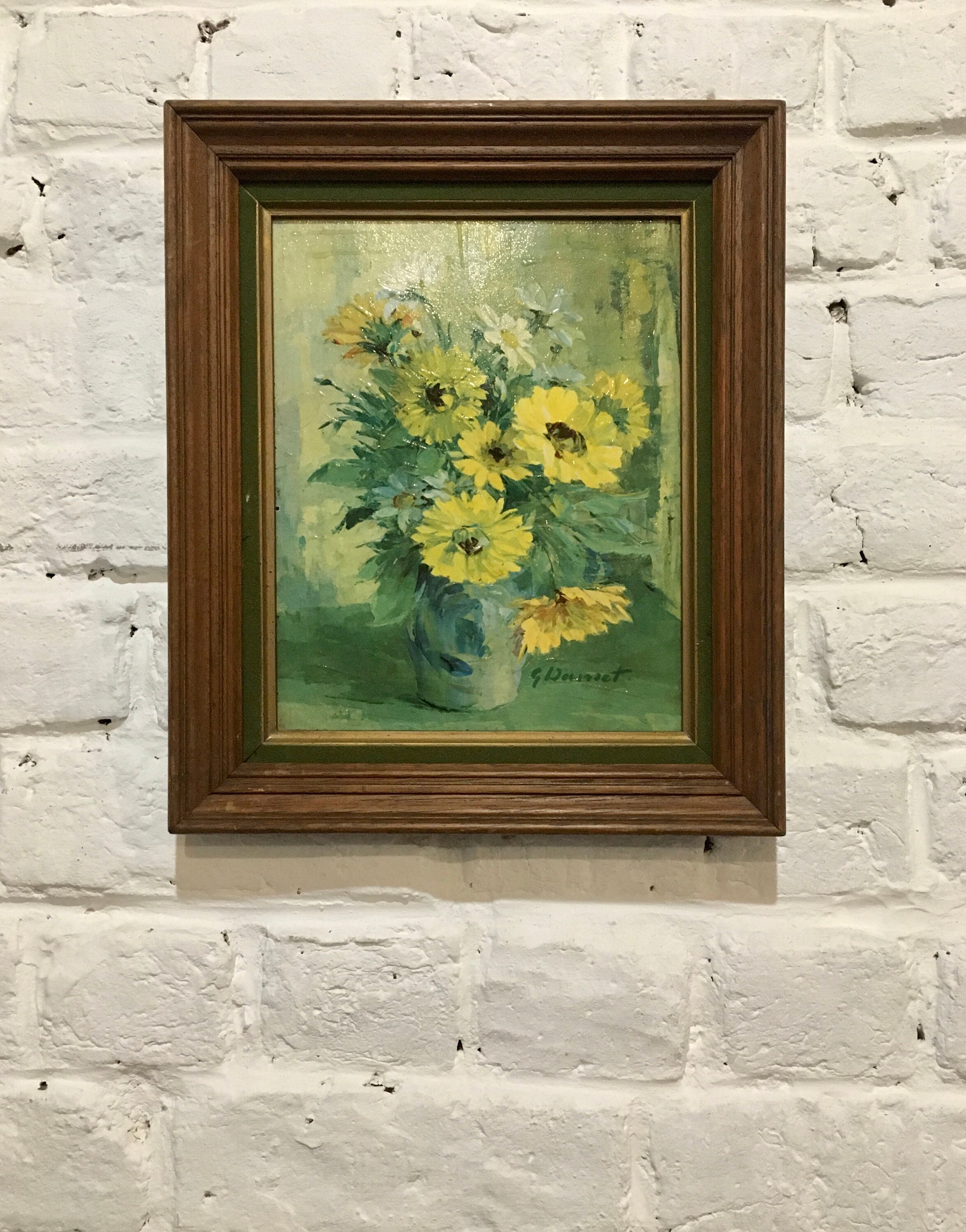 Repro Huile sur Toi G. Danset Français Xxe Vintage