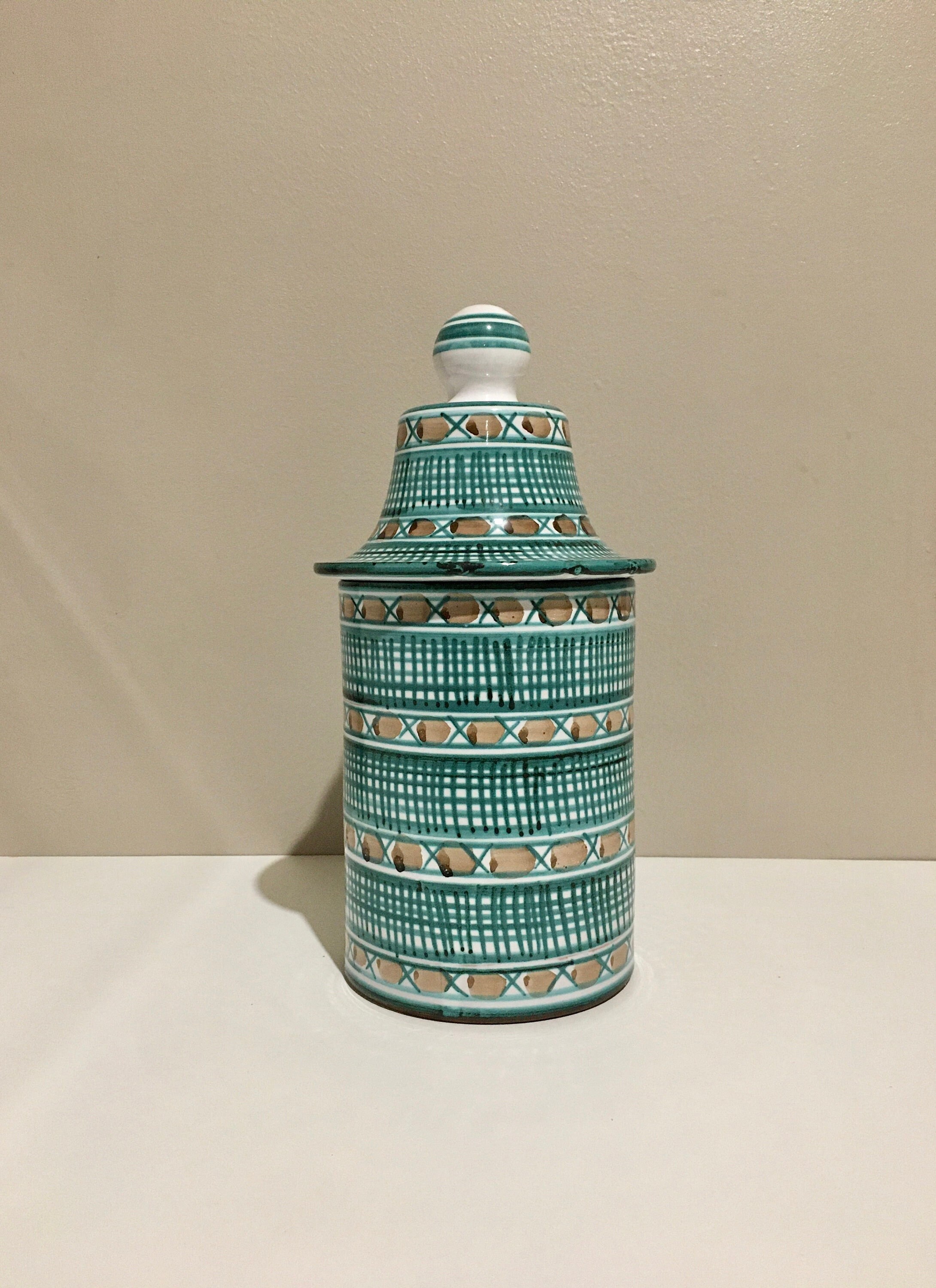 Grand Pot Apothicaire Couvert Vallauris Picault Vintage