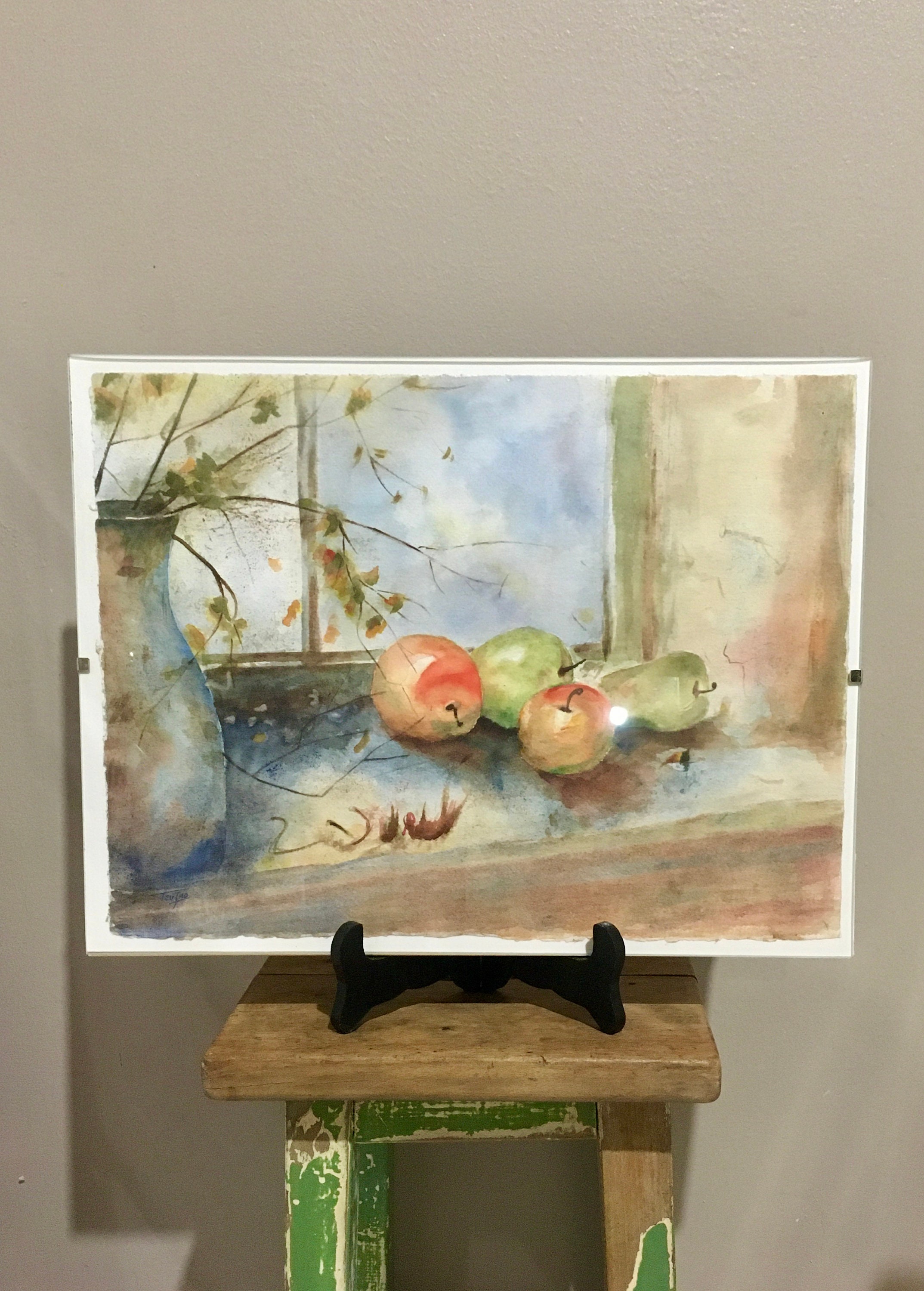 Aquarelle Nature Morte Dessin Peinture Vintage Fruits Automne