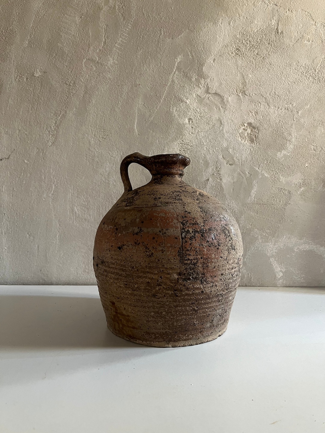 Xixth Old Oil Jar France Pottery Sandstone Patina Origin Etsy