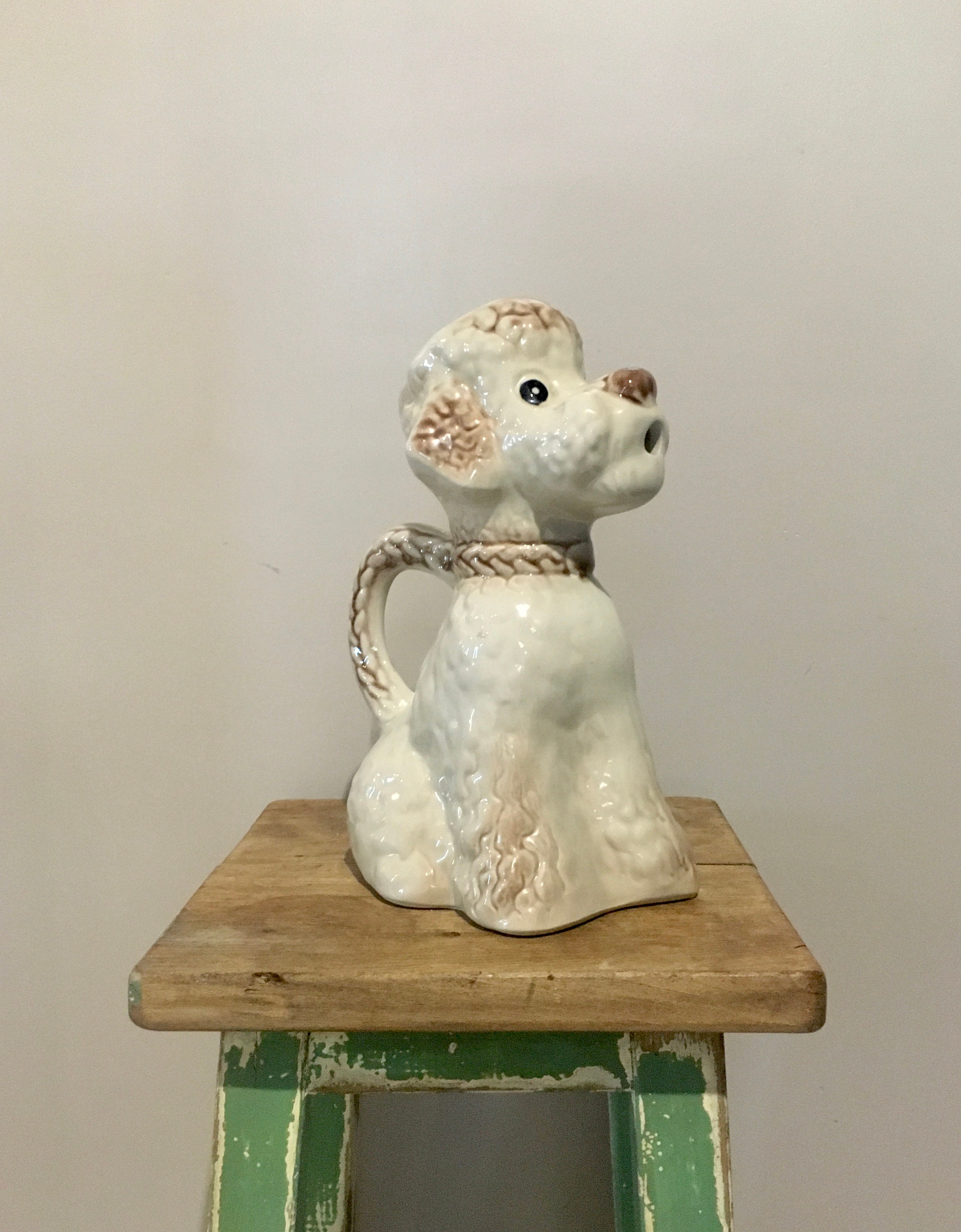 Pichet Ancien Zoomorphe Vintage Céramique Français Verseuse Broc